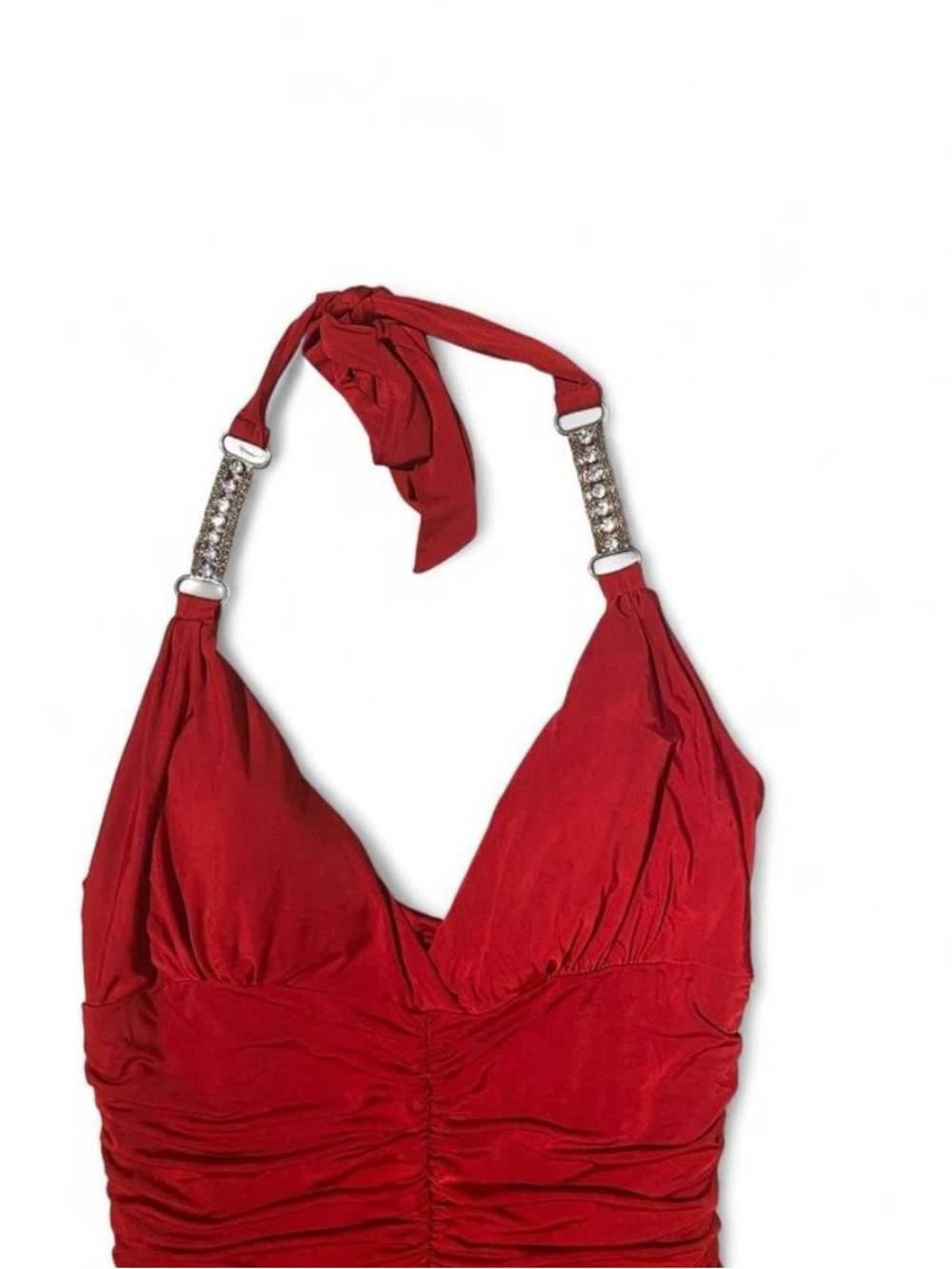 Rampage Red Ruched Halter Top - Picture 2 of 4